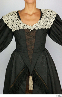  Photos Woman in Historical Dress 54 18th century Historical clothing black dress upper body 0001.jpg